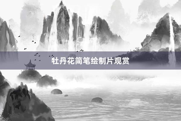 牡丹花简笔绘制片观赏
